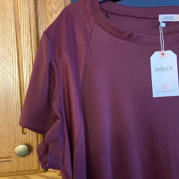 Inherit Clothing Company Manda Burgundy Athletic Midi Dress - Picture 7 of 10